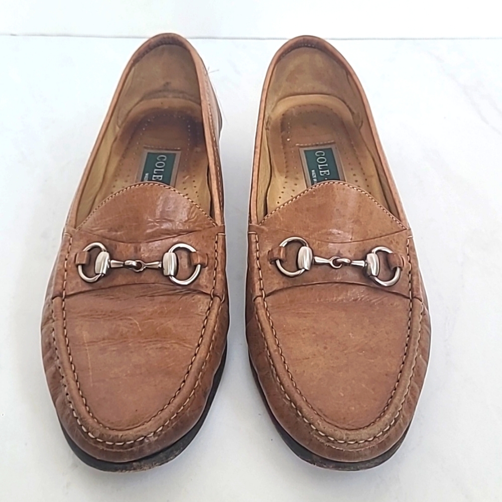 Cole Haan vintage slip on leather buckle loafer